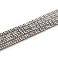 Stainless Steel Jewelry Chain, plated, French Rope Chain, silver color, 3.20mm, 1m/Bag, Sold By Bag