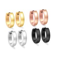 Stainless Steel Huggie Hoop Earring plated fashion jewelry & for woman Sold By Pair