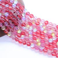 Labradorite Beads, Round, DIY & matte, pink, Sold Per 38 cm Strand