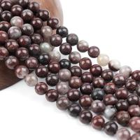 Perles bijoux en pierres gemmes, Pierre de jaspe, Rond, poli, DIY, violet, Vendu par 38 cm brin