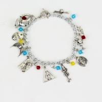 Zinc Alloy Bracelet with Crystal for woman multi-colored 244mm Sold By PC