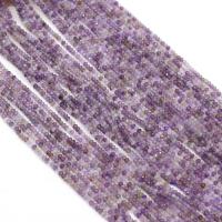 Natural Amethyst Beads, Round, DIY & faceted, purple, 2x3mm, Sold Per 38 cm Strand