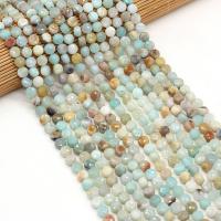 Natural Amazonite Beads, ​Amazonite​, Flat Round, DIY & faceted, blue, 6mm, Sold Per 38 cm Strand