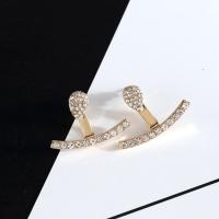 Ear Jackets Zinc Alloy fashion jewelry & for woman & with rhinestone Sold By Pair