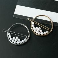 Hair Clip Zinc Alloy with Plastic Pearl plated fashion jewelry & for woman Sold By PC