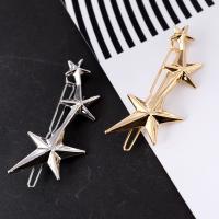 Hair Clip, Tibetan Style, Star, plated, fashion jewelry & for woman, more colors for choice, 67x26mm, Sold By PC