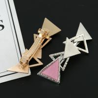 Hair Barrettes, Tibetan Style, Triangle, plated, fashion jewelry & for woman, more colors for choice, 84x35mm, Sold By PC