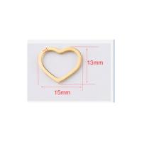 Stainless Steel Heart Pendants, gold color plated, 15x13mm, Sold By PC