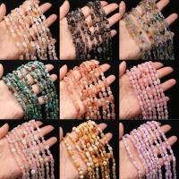 Mischedelstein Perlen, Naturstein, Unregelmäßige, DIY, keine, 6-8mm, verkauft per 38 cm Strang
