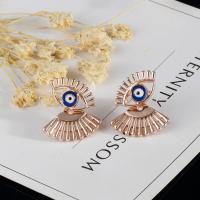 Ear Jackets Zinc Alloy Eye plated fashion jewelry & for woman & enamel Sold By Pair