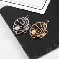 Hair Clip Zinc Alloy with Plastic Pearl Shell plated fashion jewelry & for woman Sold By PC