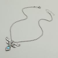 Zinc Alloy Jewelry Necklace with turquoise Deer plated fashion jewelry & Unisex Length 18.9 Inch Sold By PC