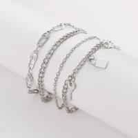 Tibetan Style Anklet, plated, 4 pieces & fashion jewelry & for woman, original color, Length:10.23 Inch, Sold By Set
