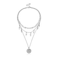Multi Layer Necklace Zinc Alloy Lightning Symbol plated fashion jewelry & for woman Sold By PC