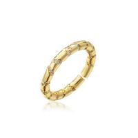 Cúbicos Circonia Micro Pave anillo de latón, metal, 18K chapado en oro, Ajustable & micro arcilla de zirconia cúbica & para mujer, más colores para la opción, 3mm, Vendido por UD