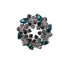 Cubic Zirconia Brooch, Brass, Flower, plated, micro pave cubic zirconia & for woman, more colors for choice, nickel, lead & cadmium free, 36x36mm, Sold By PC