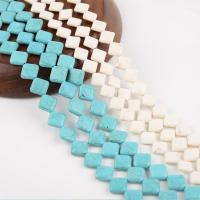 Turquoise Beads Rhombus polished DIY Sold Per 38 cm Strand