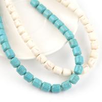 Perles turquoises, turquoise, pilier, poli, DIY, plus de couleurs à choisir, 8x9mm, Vendu par 38 cm brin