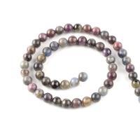Perles bijoux en pierres gemmes, Pierre naturelle, Rond, poli, DIY, couleurs mélangées, Vendu par 38 cm brin