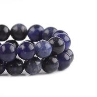 Natural Sodalite Beads, Round, polished, DIY, blue, Sold Per 38 cm Strand