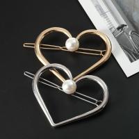 Hair Clip, Tibetan Style, with Plastic Pearl, plated, fashion jewelry & for woman, more colors for choice, Sold By PC