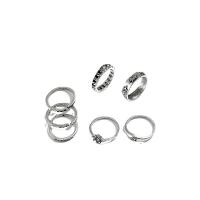 Zinc Alloy Ring Set plated 7 pieces & fashion jewelry & for woman original color Sold By Set