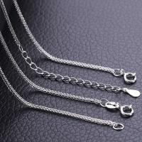 925 Sterling Silver Necklace Chain platinum color plated & for woman Sold By Strand