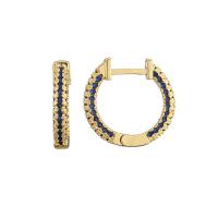 Brass Huggie Hoop Earring 18K gold plated micro pave cubic zirconia & for woman Sold By Pair