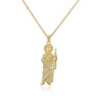 Cubic Zircon Micro Pave Brass Necklace 18K gold plated & micro pave cubic zirconia & for woman Length Approx 17.72 Inch Sold By PC