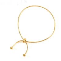 Titanium Steel Bracelet & Bangle, gold color plated, Adjustable & fashion jewelry & for woman, Length:8.66 Inch, Sold By PC