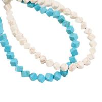 Türkis Perlen, Quadrat, poliert, DIY, keine, verkauft per ca. 38 cm Strang