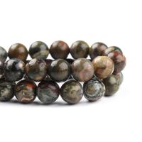 Kambaba Jasper perla, Cerchio, lucido, DIY, colori misti, Venduto per 38 cm filo