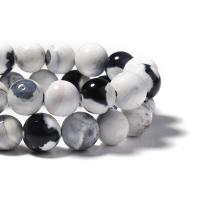 Achat Perlen, Feuerachat, rund, poliert, DIY, gemischte Farben, verkauft per 38 cm Strang
