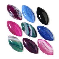 Agate Cabochon, Lace Agate, Horse Eye, more colors for choice, 20x40mm, 2PCs/Bag, Sold By Bag