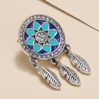 Tibetan Style Drop Earrings, plated, fashion jewelry & for woman & enamel & with rhinestone, Sold By PC