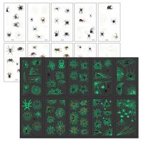 Paper Tattoo Sticker, with PET, water transfer painting, 10 pieces & for children & waterproof & luminated & mixed, 68x120mm, 5Sets/Lot, Sold By Lot