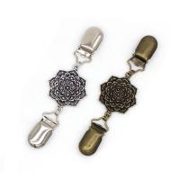 Scarf Buckle, Tibetan Style, Flower, plated, for woman, more colors for choice, 120x35mm, 5PCs/Lot, Sold By Lot