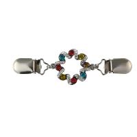 Schal-Schnalle, Zinklegierung, mit Kunststoff Perlen, plattiert, verschiedene Stile für Wahl & für Frau & mit Strass, 5PCs/Menge, verkauft von Menge