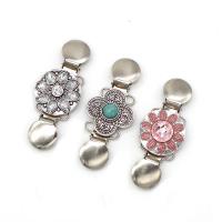 Scarf Buckle, Tibetan Style, with turquoise, petals, plated, different styles for choice & for woman & with rhinestone, more colors for choice, 5PCs/Lot, Sold By Lot