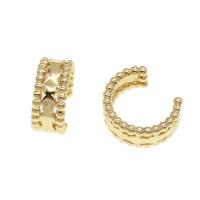 Trendy ear cuffs, Messing, voor vrouw, gouden, 12x12x9mm, Verkocht door pair