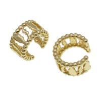Trendy ear cuffs, Messing, voor vrouw, gouden, 14x9x4mm, Verkocht door pair