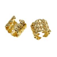Fashion Earring Cuff and Wraps, Brass, with heart pattern & for woman, golden, 15x12x2mm, Sold By Pair