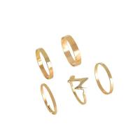 Tibetan Style Ring Set, plated, 5 pieces & fashion jewelry & for woman, more colors for choice, Sold By Set