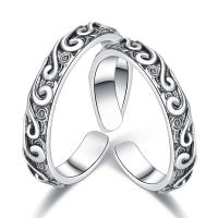 Латунь Манжеты палец кольцо, плакирован серебром, Мужская & разный размер для выбора, серебряный, не содержит никель, свинец, продается PC