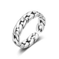 Латунь Манжеты палец кольцо, плакирован серебром, Мужская, серебряный, не содержит никель, свинец, 5mm, продается PC