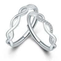 Ring Finger mosiądz, ze Kryształ górski, Platerowane w kolorze srebra, dla obu płci & różnej wielkości do wyboru, srebro, bez zawartości niklu, ołowiu i kadmu, sprzedane przez PC