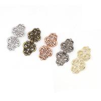 Zinc Alloy Hook and Eye Clasp plated hollow Sold By Lot