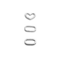 925 Sterling Silver Spring Ring Clasp silver color Sold By PC