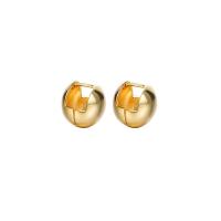 Laiton Leverback boucle d'oreille, Placage de couleur d'or, bijoux de mode & pour femme, protéger l'environnement, sans nickel, plomb et cadmium, 13mm, Vendu par paire