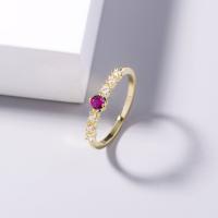 Cubic Zirconia Micro Pave Brass Ring, Adjustable & Unisex & micro pave cubic zirconia, mixed colors, 15.30mm, Sold By PC